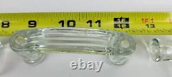 11 Antique Art Deco Clear Glass Drawer or Cabinet Handle Pull