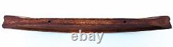 11 Long Mahogany Antique Art Deco wood drawer pull Cabinet Handle 3 1/2centers