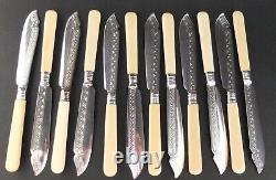 12 Needham, Veall & Tyzack Sheffield Art Deco Knives & Forks Bakelite Handles