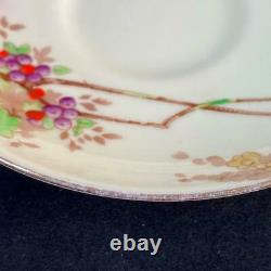 1920s Star Paragon England PANSY FLOWER HANDLE MERRIVALE Art Deco Cup Saucer