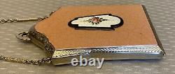 1920s antique Marathon Guilloche Enamel Compact Vanity Case Art Deco Tango