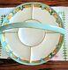 1923 Max Roesler German Art Deco Pastel Butterfly Chip/dip Plate Withhandle, 9-1/4