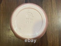 1927 Rookwood Pottery Art Deco Pink Rose Green 3-Handled Vase #2330 5 Tall 3 W
