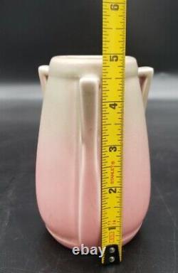 1928 Rookwood Pottery Art Deco Pink 3-Handled 5 Vase #2330