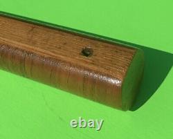 1930's 10L RESTORED Art Deco Walnut Wood Drawer Pull Cabinet Handle Knob