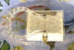 1950's Rialto Ny. USA Lucite Pearlized Carved Handle Diamond Cut Art Deco Purse