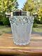 1950s Vsl Art Deco Cut Crystal And Champagne Bucket Belgium 9.5 Heavy 9.6 Lb