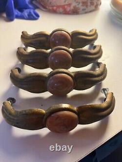 20's Bakelite Antique Hardware Art Deco Drawer Pull Cabinet Handle 4 1/4centers