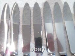 20th c french 950 silver (handles) 12 dinner knives Tetard Frères art deco st