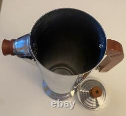 30's Art Deco Chrome Butterscotch Bakelite Handle, Finial, Spout Cocktail Shaker