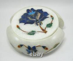 4.5 Inches Hand Crafted Tea Coaster Set Vintage Art Marble Table Master Piece