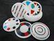 4.5 Inches Marble Table Master Piece Geometry Pattern Inlay Work Tea Coaster Set