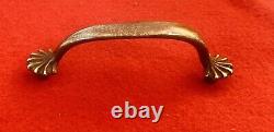 4 Centers @1900 Antique Cabinet Handle Drawer Pull BRASS Art Deco Arts &Crafts
