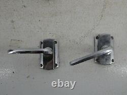 5 Pairs Of Vintage Chromed Art Deco Yale Lever Door Handles No Spindles G8