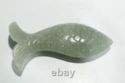 6 Length Dagger Handle Of Aventurine Quartz Hand Carved Fish Style Unique