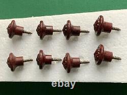 8 Small X Vintage Bakelite Drawer Handles, Pull Knobs, 25mm Diameter, 13mm Screw