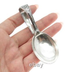 925 Sterling Silver Antique Art Deco July & Daisy Curved Handle Baby Spoon