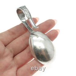 925 Sterling Silver Antique Art Deco July & Daisy Curved Handle Baby Spoon