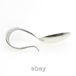 925 Sterling Silver Antique Art Deco July & Daisy Curved Handle Baby Spoon