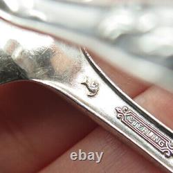 925 Sterling Silver Antique Art Deco July & Daisy Curved Handle Baby Spoon