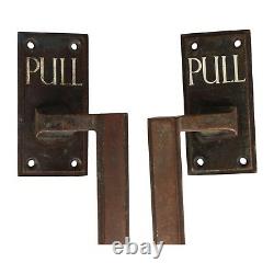 A pair of bronze & enamel Art Deco Pull door handles Original Circa 1920
