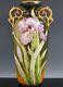 Art Deco C1930s Nippon H/p Lily Gold Enamel Handled Porcelain Japanese Vase