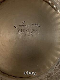 Amston Sterling Silver Art Deco Brandy Warmer Footed Wood Handle