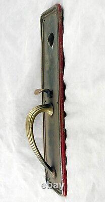 Antique 16 in. Art Deco Bronze Yale Commercial Door Pull