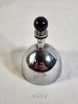 Antique 1930's Chase USA Art Deco Dinner Hand Bell Chrome Bakelite Handle VIDEO