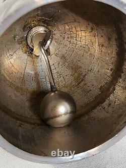 Antique 1930's Chase USA Art Deco Dinner Hand Bell Chrome Bakelite Handle VIDEO