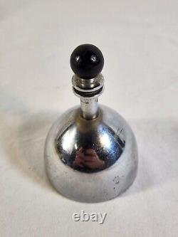 Antique 1930's Chase USA Art Deco Dinner Hand Bell Chrome Bakelite Handle VIDEO