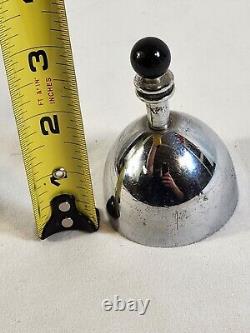 Antique 1930's Chase USA Art Deco Dinner Hand Bell Chrome Bakelite Handle VIDEO