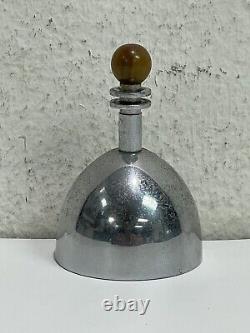 Antique 1930's Chase USA Art Deco Dinner Hand Bell Chrome with Bakelite Handle