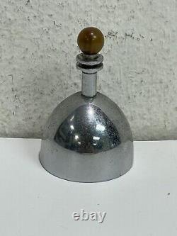 Antique 1930's Chase USA Art Deco Dinner Hand Bell Chrome with Bakelite Handle