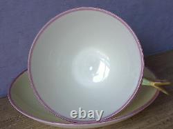 Antique 1930's Paragon England yellow bone china flower handle tea cup teacup