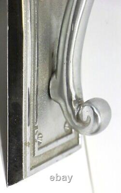 Antique 20 in. Art Deco Chrome Door Pull
