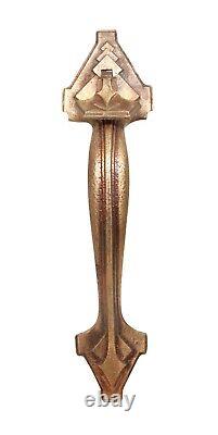 Antique Art Deco 10 in. Bronze Latch Door Pull