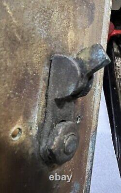 Antique Art Deco 18 Bronze Entry Door Pull Thumb Latch Original Patina