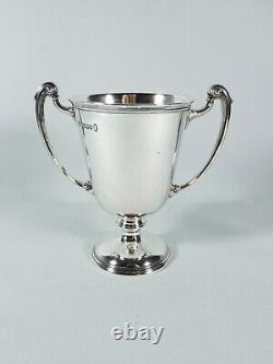 Antique Art Deco 1935 Sterling Silver Twin Handle Trophy Cup Chalice Mappin Webb