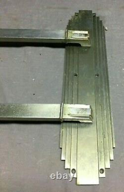 Antique Art Deco Nickel Brass Door Push Pull Handle Vintage Grab Bar 1133-21B