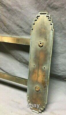 Antique Art Deco Nickel Brass Door Push Pull Handle Vintage Grab Bar 1134-21B