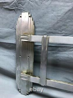Antique Art Deco Nickel Brass Door Push Pull Handle Vintage Grab Bar 367-23B