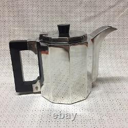 Antique Art Deco Qualitat Schwerte Germany Silverplate Coffee / Teapot Set Of 2