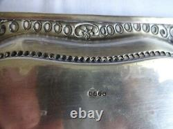 Antique Art Deco Silver Plated Twin Handled Claw Feet Butler's Tray 50cm x 30cm