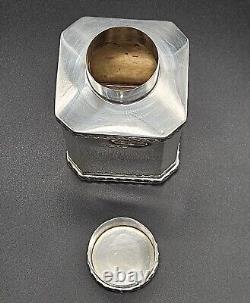 Antique Art Deco Sterling Silver Tea Caddy UK/Chester/1911