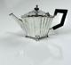 Antique Art Deco Stylish Silverplate Footed Teapot With Handle Cp1149