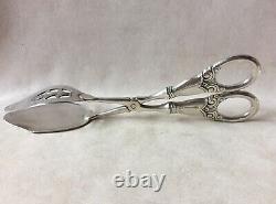 Antique Art Deco TH Marthinsen Norway Sterling Handle Pastry Tongs