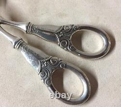 Antique Art Deco TH Marthinsen Norway Sterling Handle Pastry Tongs