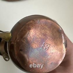 Antique Art Deco WMF Copper Coffe Set Tray Creamer Sugar Bowl Brass Handles RARE