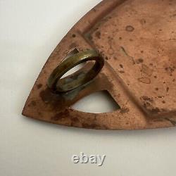 Antique Art Deco WMF Copper Coffe Set Tray Creamer Sugar Bowl Brass Handles RARE